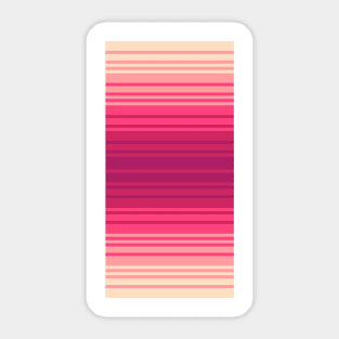 Peach and Pink Gradient Stripes Sticker